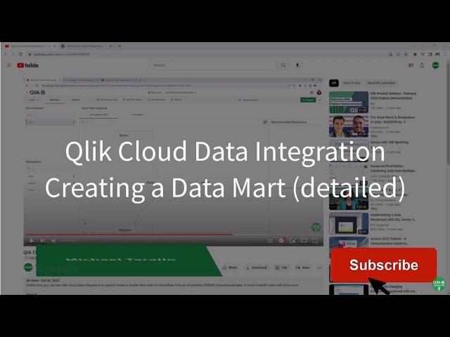 Detailed Walkthrough - Qlik Cloud Data Integration - Creating a Data Mart