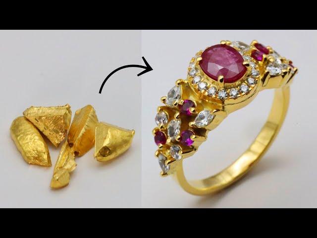 custom pink sapphire jewelry - gold jewelry making