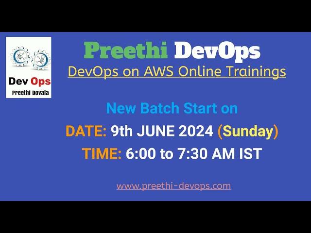 DevOps Online Training | New Batch | BY Preethi Dovala