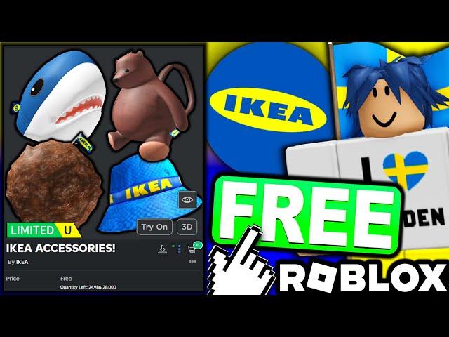 FREE UGC LIMITEDS! HOW TO GET All 4 IKEA Accessories! (ROBLOX IKEA: The Co-Worker EVENT)