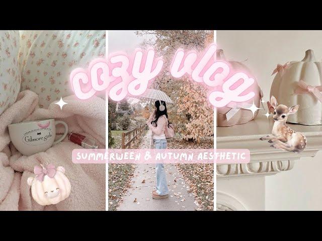 cozy vlog 🫖 | baking pumpkin cake, fall shopping, watching gilmore girls and autumn vibes in august