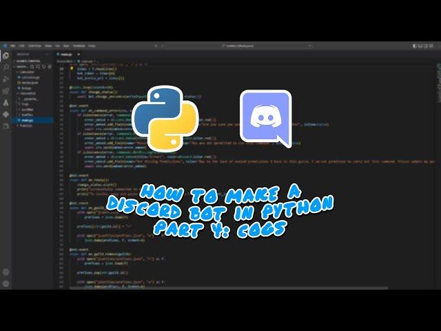 Making A Discord Bot In Python (Part 4: Cogs)