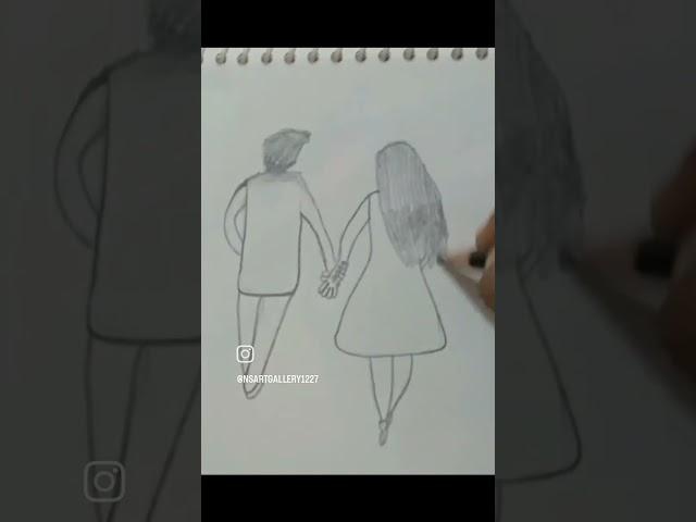 Couple sketch #newsong #song #couplegoals #viralreels #subscribers #artgallary #drawing