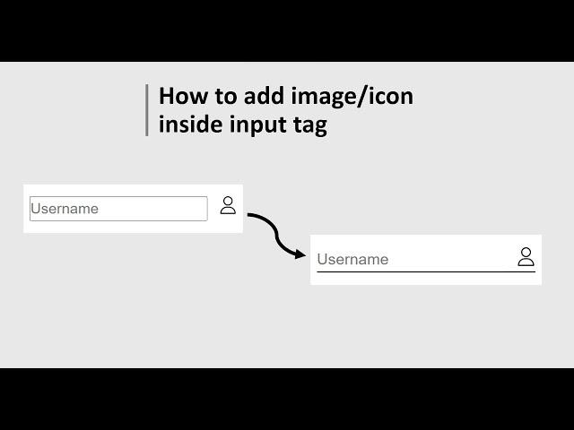 how to add image/icon inside input field | HTML & CSS