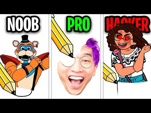 NOOB vs PRO vs HACKER In DRAW ONE PART!? (ALL LEVELS!)