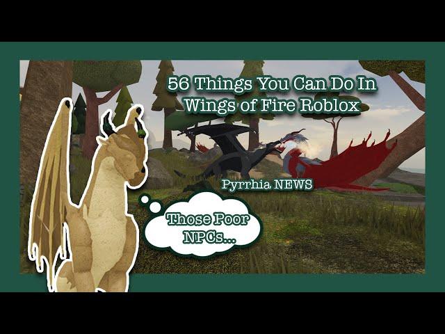 56 Things You Can Do In Wings of Fire Roblox