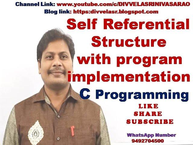Self Referential Structure || Self referential structure in C || Self referential structures ||