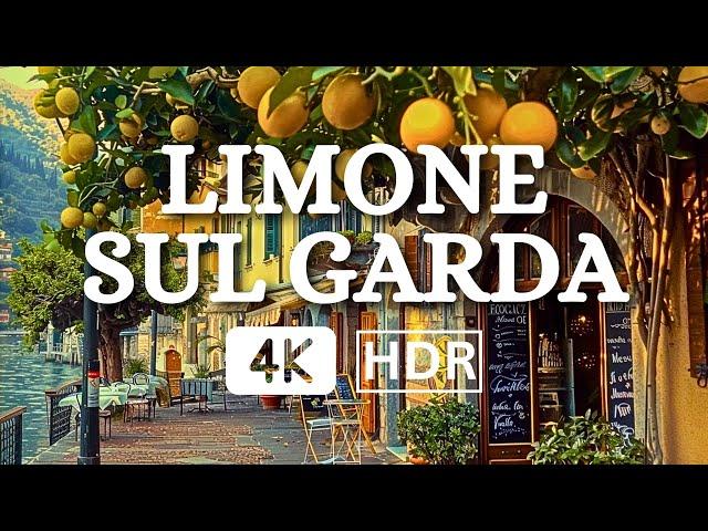 LIMONE SUL GARDA WALKING TOUR  THE MOST BEAUTIFUL PLACES ON LAKE GARDA - ITALY 4K HDR