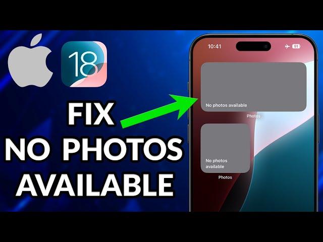 How To Fix No Content Available Photo Widget iOS 18