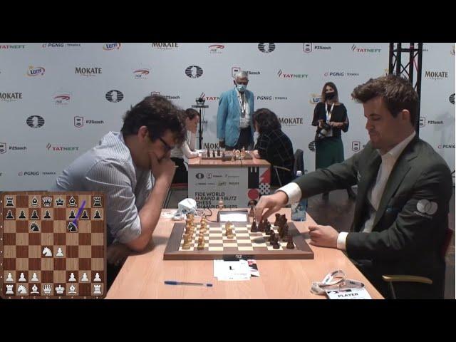 Fidel Corrales Jimenez vs Magnus Carlsen | World Blitz Chess Championship 2021 R1