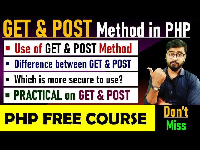 PHP Tutorial - GET and POST Method in PHP | PHP Methods | PHP Tutorial #php