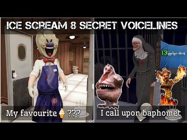 Ice Scream 8 secret all idle voicelines Rod + Evil Nun