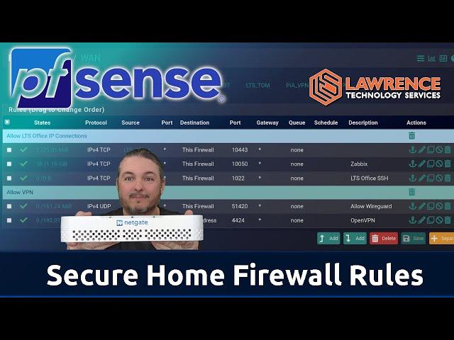 Basic Setup and Configuring pfsense Firewall Rules For Home