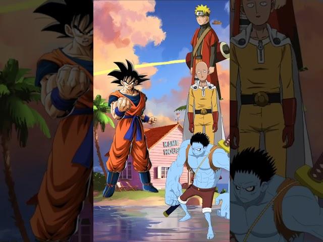 Who is stronger (Goku Vs Naruto, Saitama and Luffy)