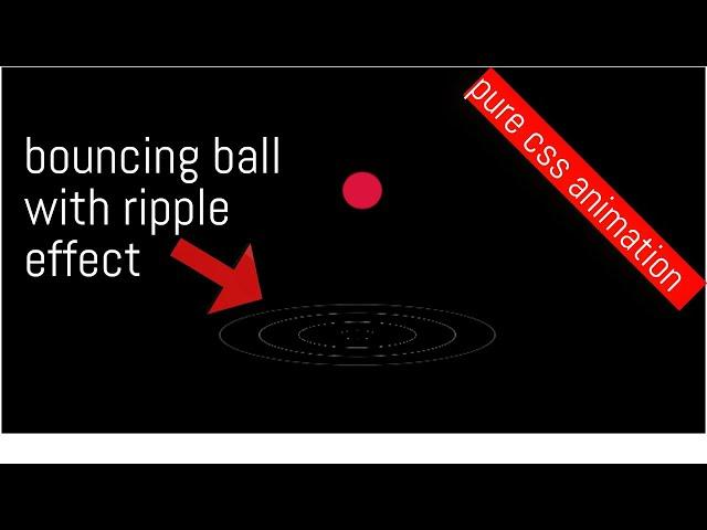 Pure CSS Animation | CSS Bouncing Ball Ripple Effect