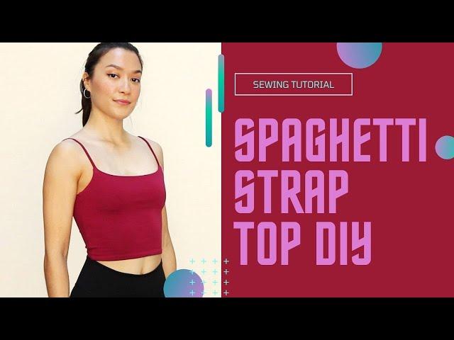 Minimal 90s Reversible Spaghetti Strap Top DIY | Sewing tutorial |  Free sewing pattern