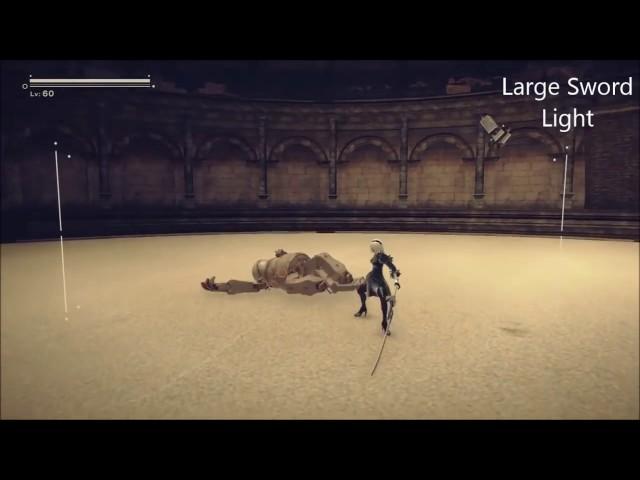 NieR: Automata - 2B's Weapon Moveset (Small & Large Swords, Spear, Combat Bracers, Bare Fists)