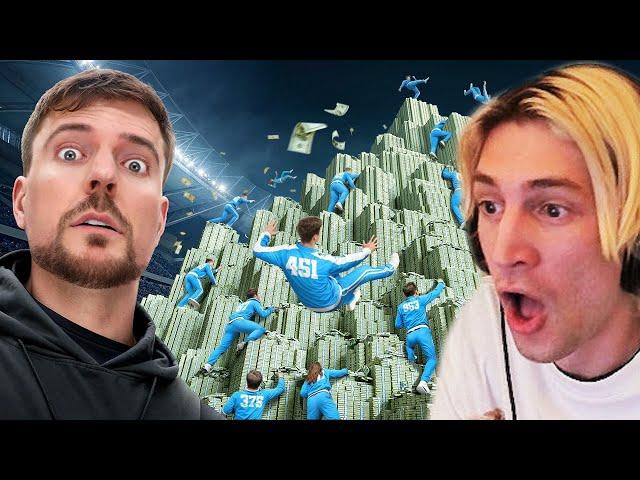 2,000 People Fight For $5,000,000 | xQc Reacts to MrBeast