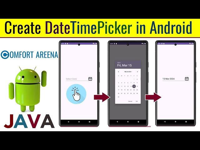 How to Create a DateTimePicker From EditText in Android Studio