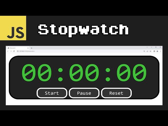 A stopwatch written in JavaScript ⏱️