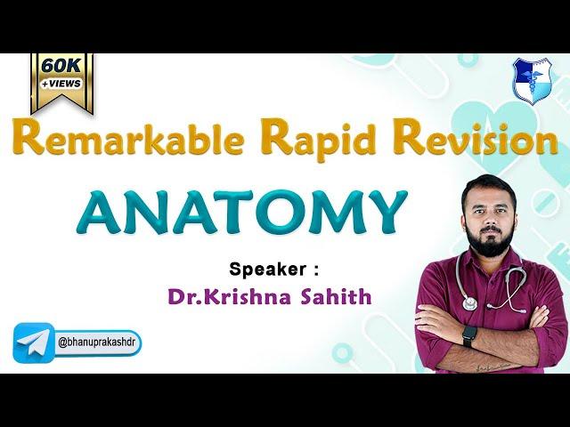 Anatomy Rapid Revision: Remarkable Rapid Revision series FMGE Jan 2024 #fmgejan2024 #neetpg2024