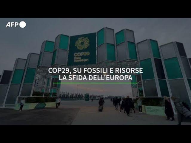 Cop29, su fossili e risorse la sfida dell'Europa