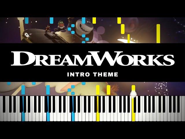 DreamWorks Animation Intro (2022) - Piano Tutorial