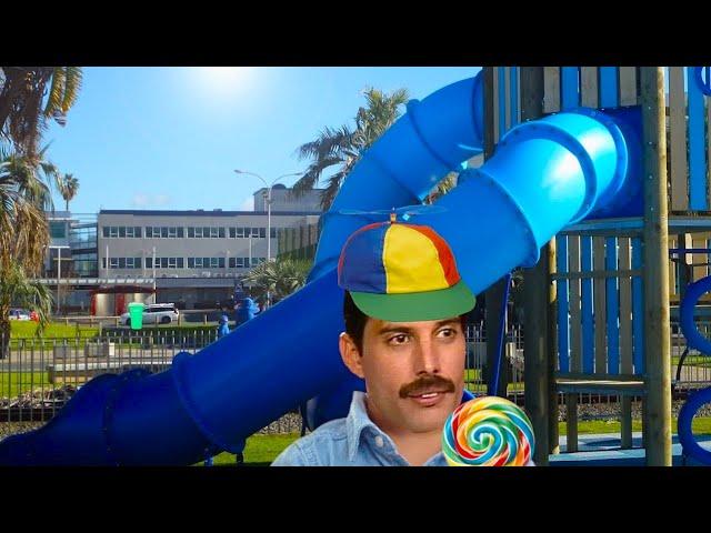 Freddie Mercury gets Trapped in a Slide and Calls out for Mamma (ASMR)