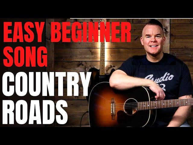 How to Play "Take Me Home Country Roads" on Guitar for Beginners. Easy Beginner Guitar Song