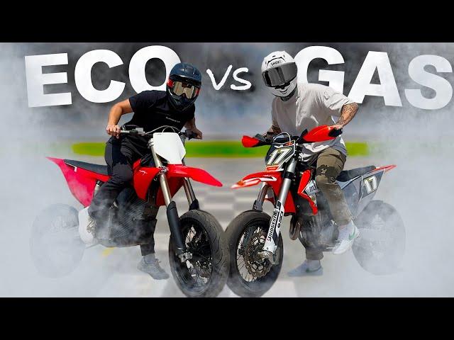 World's FASTEST Electric vs Gas Supermoto