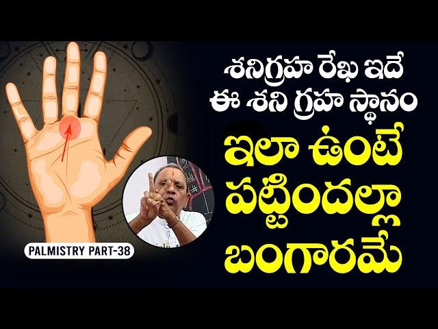 శనిగ్రహ స్థానం ఇలా ఉంటే పట్టిందల్లా బంగారమే Shani Rekha | Telugu Astrology | Palm Reading in Telugu