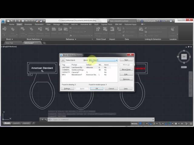 Editing Attributes on a Block with AutoCAD