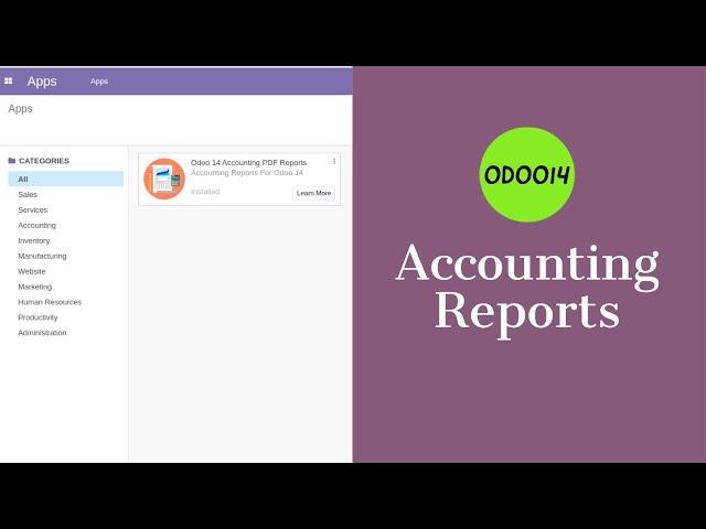 Odoo 14 Accounting Reports || Financial Reports in Odoo 14 || Accounting Report Odoo 14