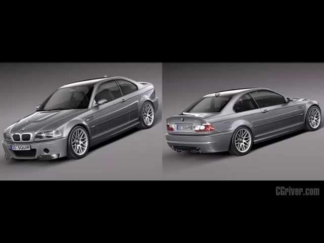 3D Model: BMW M3 e46 CSL - CGriver.com