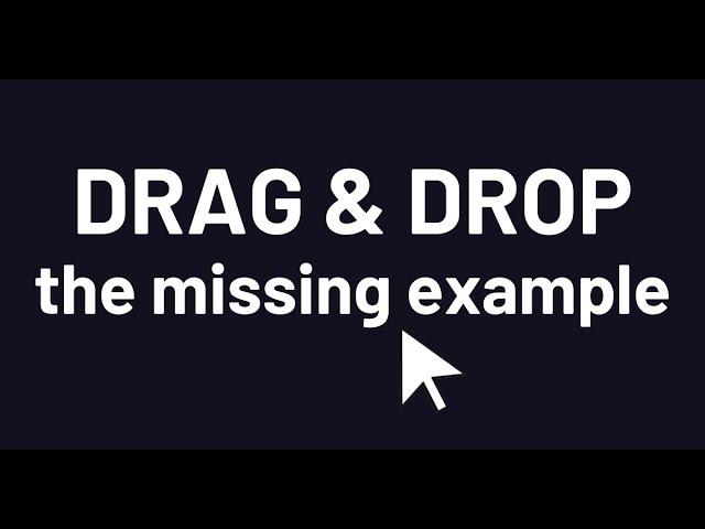 Drag and Drop in React - the missing example