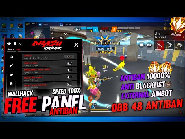 FREE PANEL PC OB48 GRATIS WALLHACK | SPEED | SNIPER LIFETIME FREE FIRE | ANTI BAN 100 %| DHASU