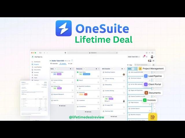 OneSuite Review | OneSuite Lifetime Deal - Manage Your Projects, Clients, & Invoices management tool