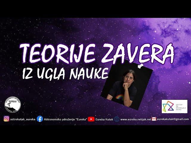 (UŽIVO) TEORIJE ZAVERE IZ UGLA NAUKE Gost:  dr TIJANA PRODANOVIC