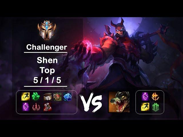 Top Shen vs Renekton KR Challenger Patch 12.16