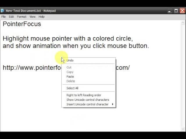 Highlight mouse pointer and show click animation