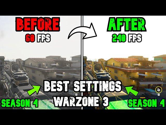 BEST PC Settings for Warzone 3 SEASON 4! (Optimize FPS & Visibility)