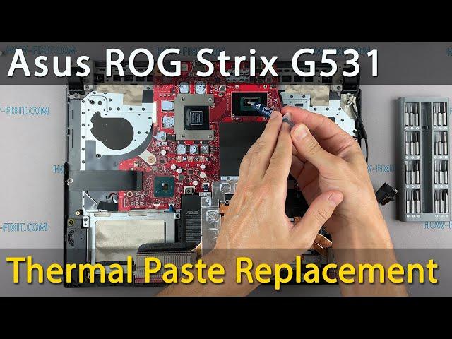 Asus ROG Strix G531 Disassembly, fan cleaning and thermal paste replacement