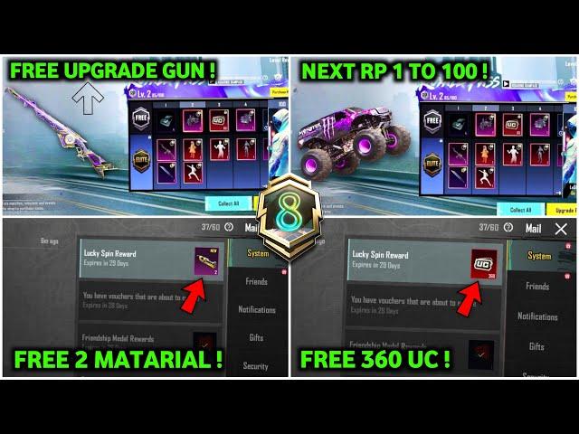 FREE 360 UC & 2 MATERIAL  Next Royal Pass Bgmi | Free Upgrade Gun A8 Rp Leaks | A8 Bonus Pass Bgmi