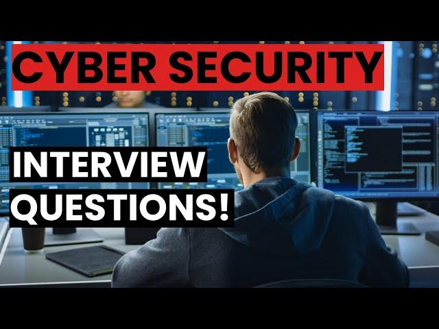 Top 10 Cyber Security Interview Questions & Answers! Easily pass your cyber security job interview