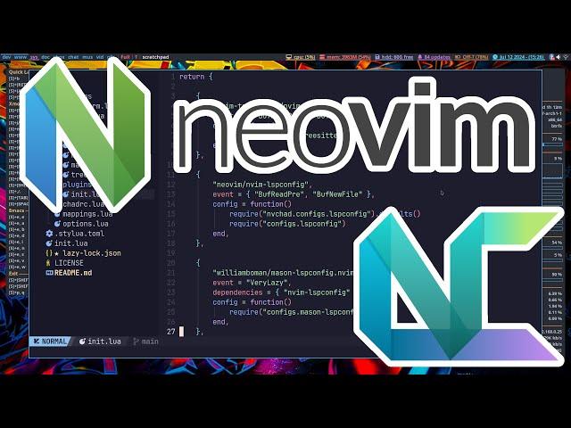 NvChad - neovim, treesitter, lspconfig, lint and conform - Archlinux