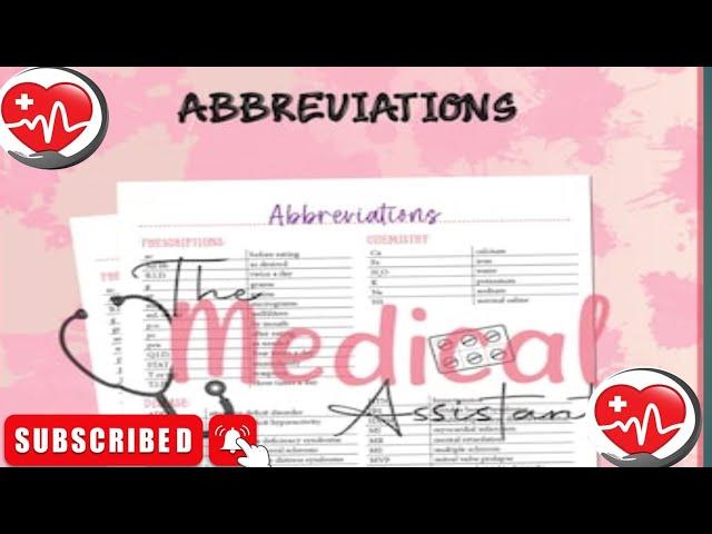 What Do Medical Abbreviation REALLY Mean|HA/CMA/ANM/Staff Nurses Have Most be Known