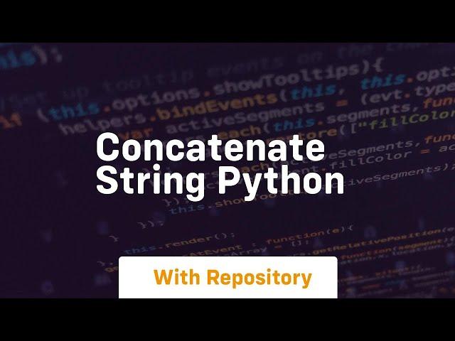 concatenate string python