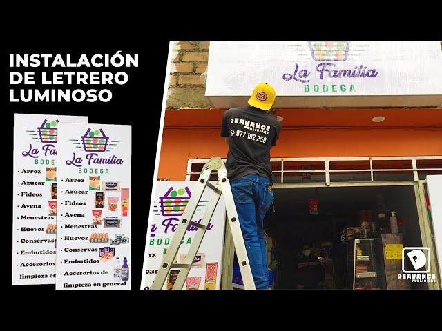 INSTALACIÓN DE UN LETRERO LUMINOSO‍‍