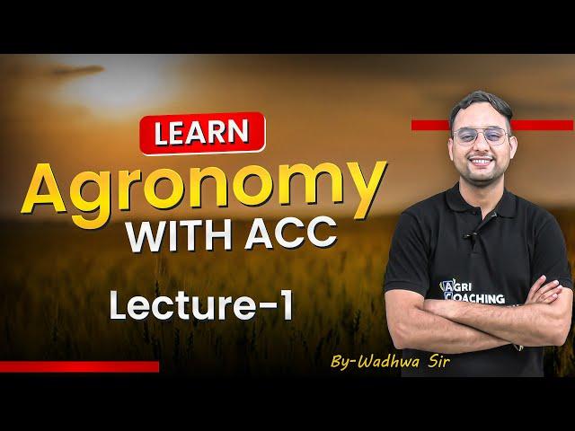 Free Lectures | Agronomy-1 | English Medium |