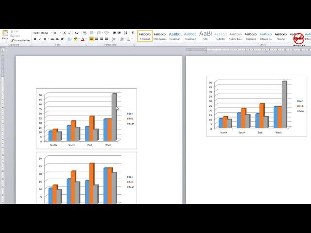 Copy and Paste a Chart from Excel to Word